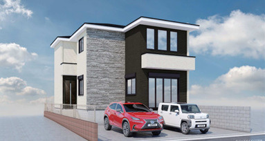 【仲介手数料無料】所沢市中新井８期全１棟　所沢市の新築住宅なら西武ハウジングの外観パース