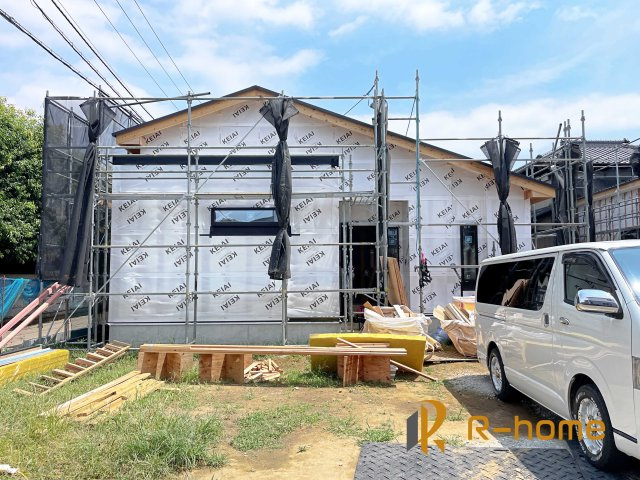 つくば市小茎1期　新築戸建て　1号棟の外観|ご予約を頂ければ、『平日』はもちろん『早朝』や『夜間』もご見学可能です♪お気軽にお申し付けください♪