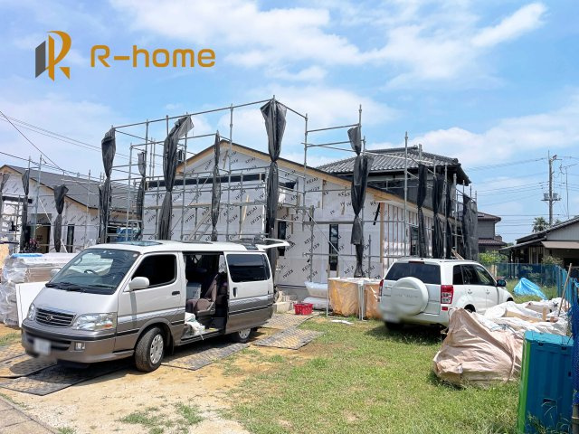 つくば市小茎1期　新築戸建て　2号棟の外観|ご予約を頂ければ、『平日』はもちろん『早朝』や『夜間』もご見学可能です♪お気軽にお申し付けください♪