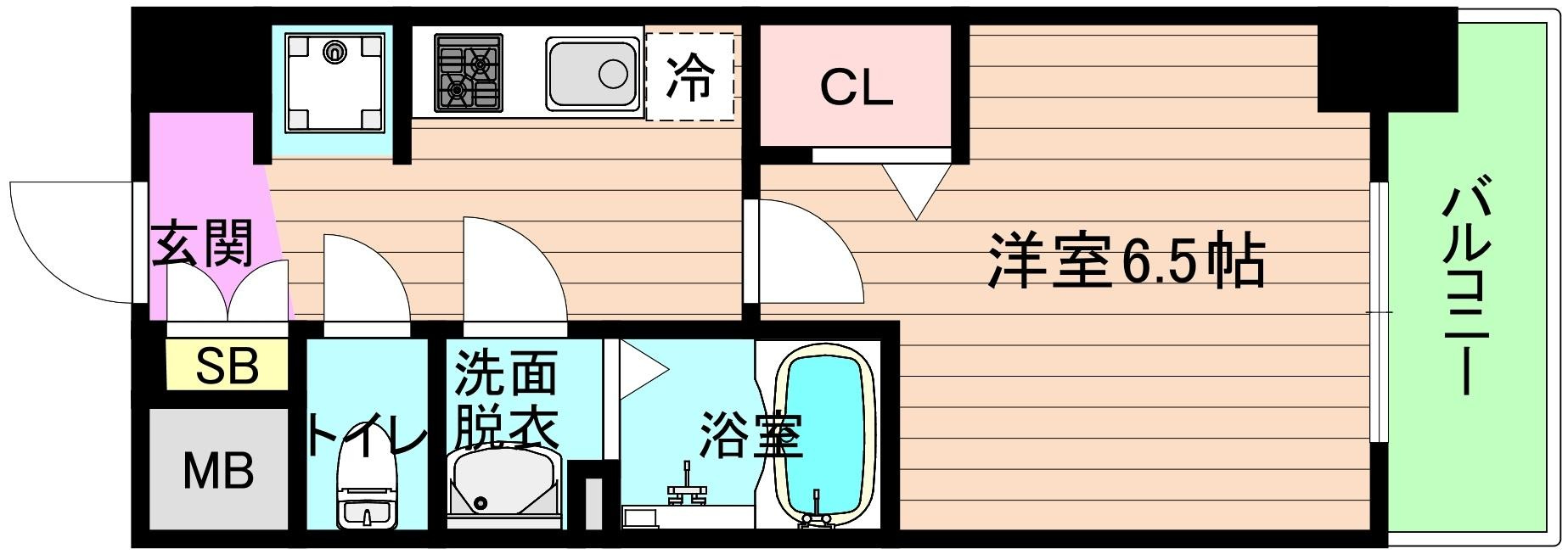 大阪市城東区中央１丁目の賃貸マンションの間取り