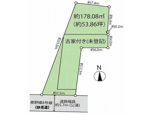 【土地図】 | 山科区東野中井ノ上町　売地