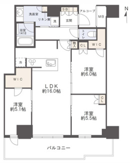 【間取り】 | シエリアタワー大阪堀江