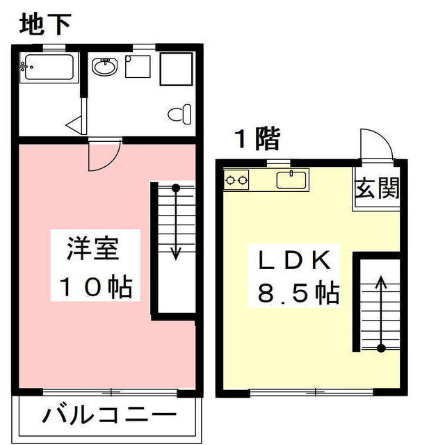 岐阜市南鶉４丁目のアパートの間取り