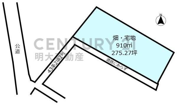 都城市高崎町　土地の土地図