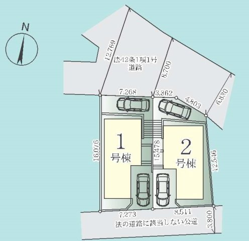 【横浜市保土ケ谷区川島町705-10全2棟新築戸建て】★仲介手数料無料★（川島小学校・西谷中学校）の区画図