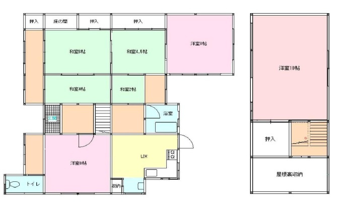高砂市阿弥陀町南池　　中古戸建の間取り