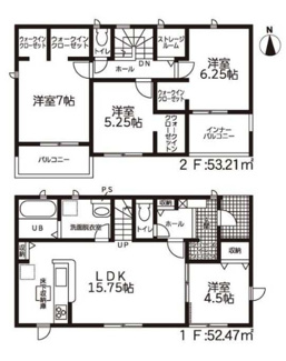 【間取り】 | 【名古屋市中川区戸田2丁目2705新築戸建2号棟】✨️仲介手数料無料✨️戸田小学校・供米田中学校