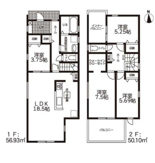 【間取り】 | 【名古屋市中川区戸田2丁目2705新築戸建3号棟】✨️仲介手数料無料✨️戸田小学校・供米田中学校