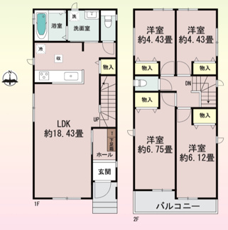 【間取り】 | 【名古屋市港区津金2丁目1208−3新築戸建】✨️仲介手数料無料✨️中川小学校・港明中学校