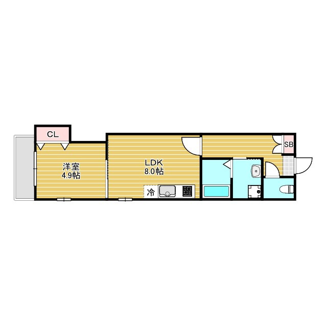 La vie belle 宝山町の間取り