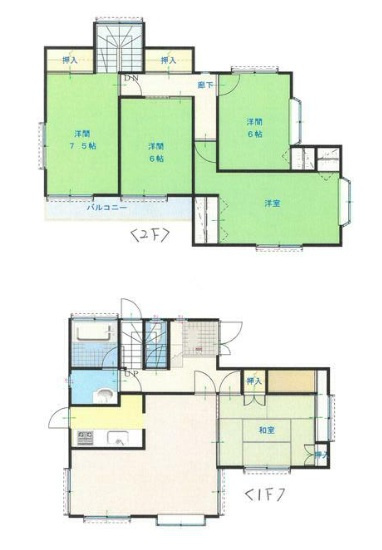 姫路市白浜町　　中古戸建の間取り