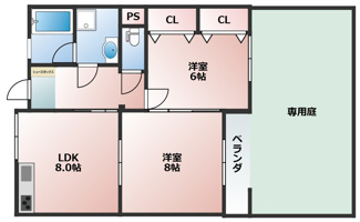 【間取り】 | ハイフラット静徳 | 間取り