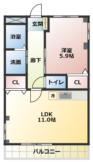 【間取り】 | センティアＨＩＲＯＮＯ　Ⅵ