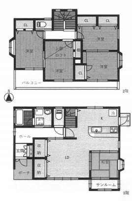 蓮田市馬込　中古一戸建ての間取り|物件名コピペ、7LDK＋DK、土地面積236.32m2、建物面積191.28m2