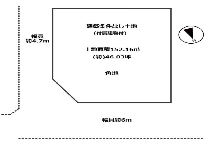 草津市追分3丁目　建築条件無し売土地