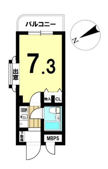 【間取り】 | ライオンズマンション八王子第六 | 1Kは、キッチンと居室が分かれているため、生活空間にメリハリをつけられますね。料理の臭いが気になりにくく、来客時にもプライベート空間を確保しやすい点が魅力ですね。一人暮らしでも快適な生活を送れますよ。