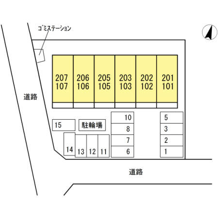 ヴェルドミール一ツ木　　　刈谷市の賃貸ならクラスホーム刈谷店の区画図