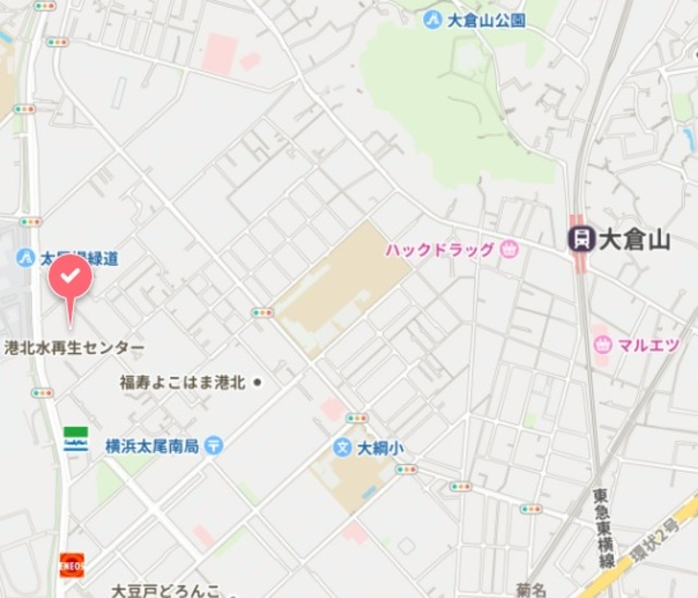 ベルフルール　大倉山の地図