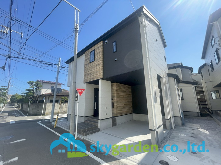 藤沢市片瀬海岸5期　新築戸建　全3棟1号棟の外観|内覧予約受付中