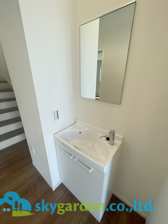 藤沢市片瀬海岸5期　新築戸建　全3棟1号棟の洗面所