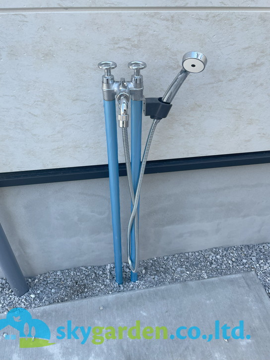 藤沢市片瀬海岸5期　新築戸建　全3棟1号棟のその他|外水栓シャワー付き