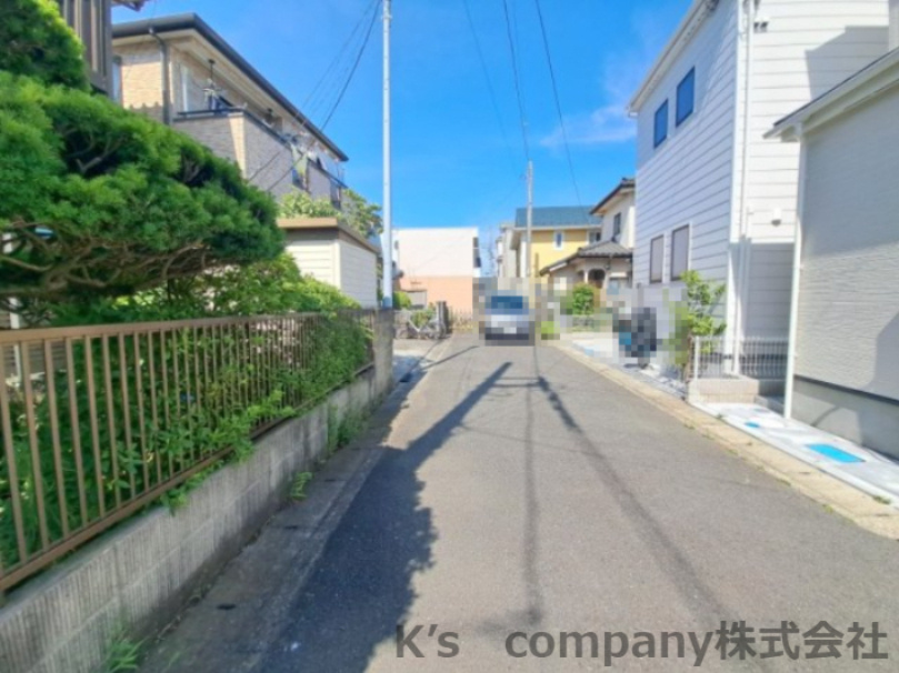 ◎茅ヶ崎市柳島１丁目　建築条件なし　売地の前面道路含む現地写真|前面道路の様子です◇