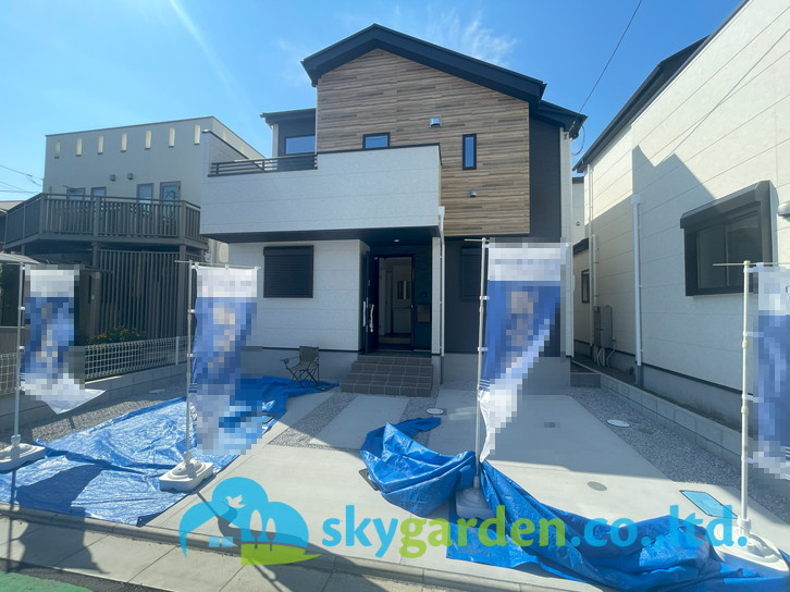 藤沢市片瀬海岸5期　新築戸建　全3棟2号棟の外観