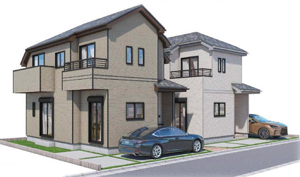 【仲介手数料無料】所沢市上新井6期全2棟Ｂ号棟　所沢市の新築なら西武ハウジングの外観パース