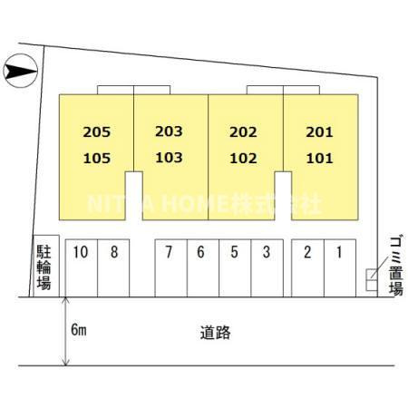 コーポニューデルフィーのその他共用部分|敷地内駐車場完備しています★