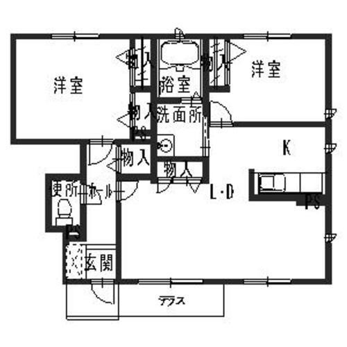 シャーメゾンアミト・マーネの間取り