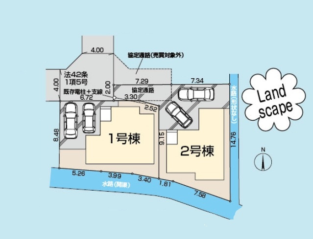 【区画図】 | 川越市仙波町第３　全２棟　1号棟 | 1号棟