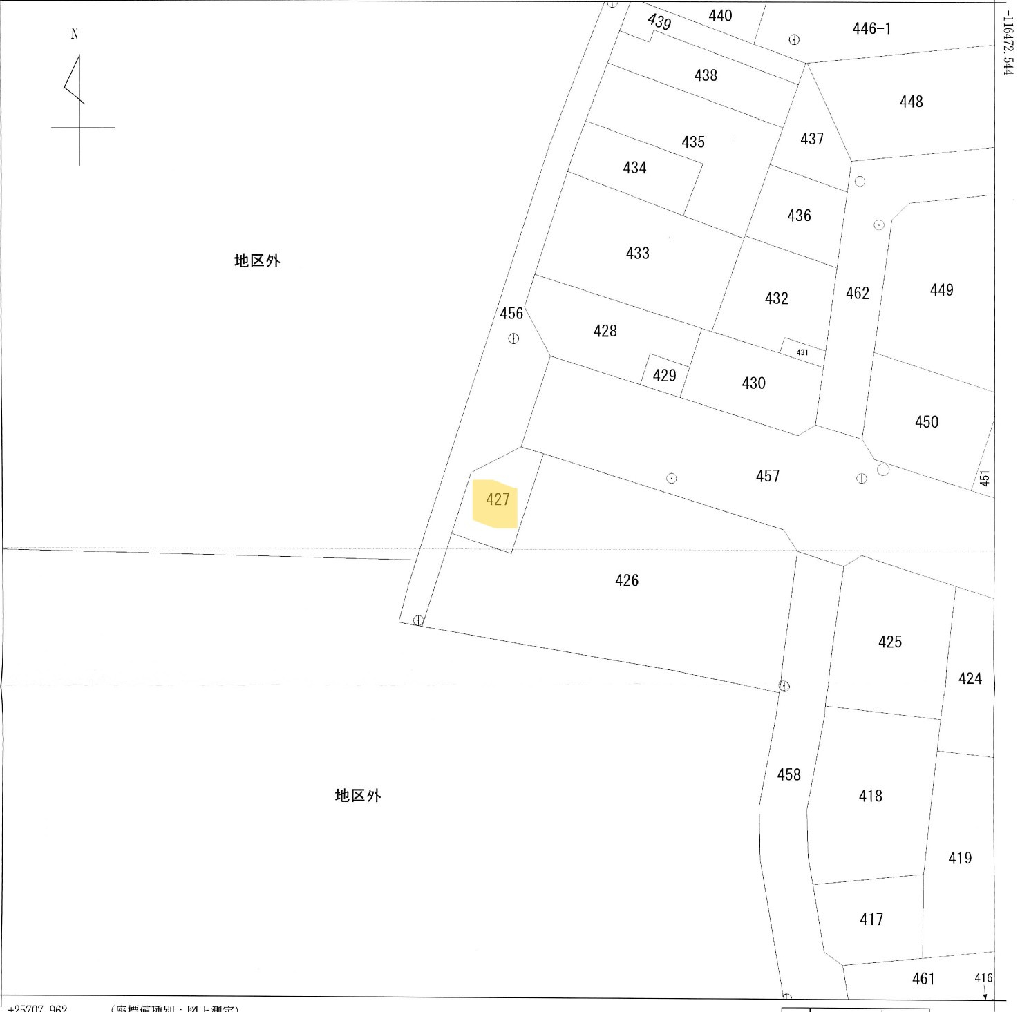 一関市山目町の土地図