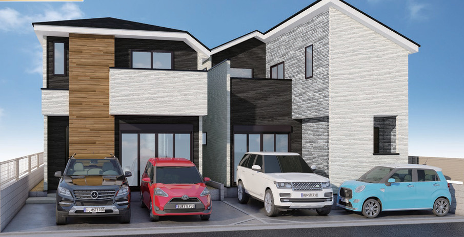 【仲介手数料無料】所沢市旭町5期全2棟2号棟　所沢の新築住宅なら西武ハウジングの外観パース