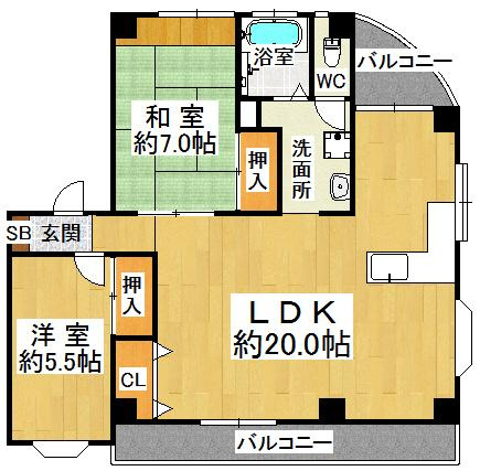 グランデ石屋川Ⅱの間取り|※間取りが現況と異なる場合は現況を優先します※