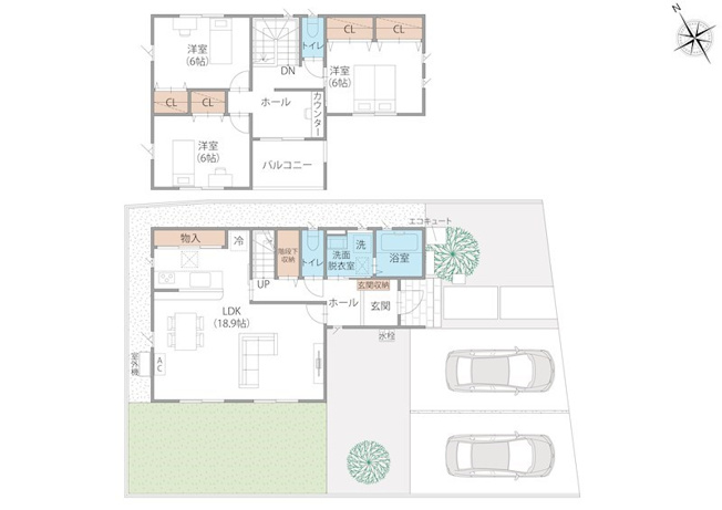 【間取り】 | フィリディアガーデン太田市東矢島町　2号棟 | LDKひろびろ18.9帖！