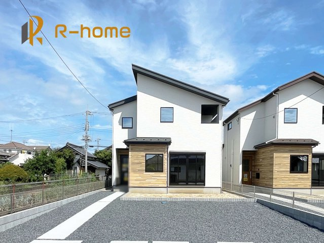 ひたちなか市武田1期　新築戸建て　1号棟の外観|ご予約を頂ければ、『平日』はもちろん『早朝』や『夜間』もご見学可能です♪お気軽にお申し付けください♪