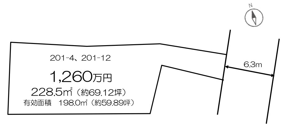 草津市下物町　売土地の土地図