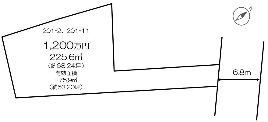 草津市下物町　売土地の土地図