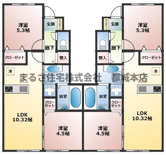 都城市南鷹尾町のアパートの間取り