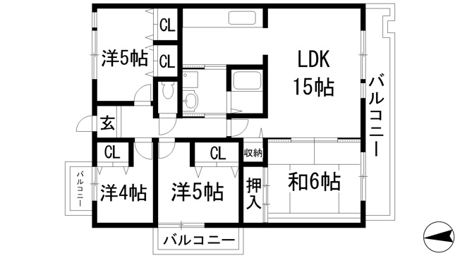 【間取り】 | アルビス寺本3号棟