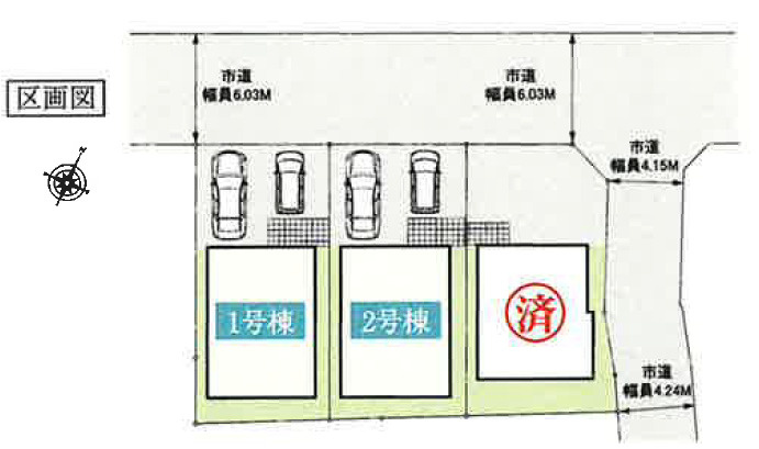 【仲介手数料無料】所沢市山口２号棟　所沢市の新築住宅なら西武ハウジングの区画図