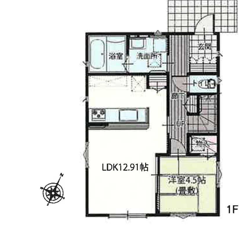 【仲介手数料無料】所沢市山口２号棟　所沢市の新築住宅なら西武ハウジングの間取り