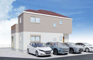 【外観パース】 | 本パースは、イメージ図につき、風景、建物、植栽などについては施工後の現物との差異が生じます
つきまして本パースによって生じたいかなる損害については一切責任を負いません。