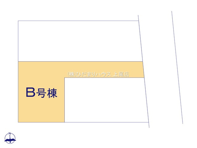 上尾市中分1丁目　新築戸建　ハートフルタウンBの区画図