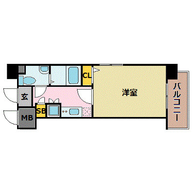 ダイナコートエスタディオ博多の間取り
