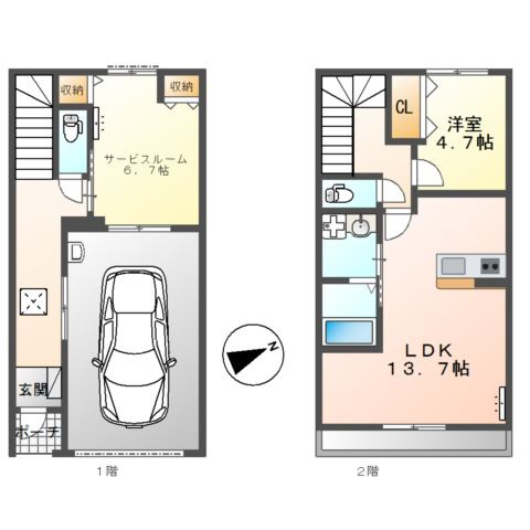 Ｇ・シエルクレールの間取り