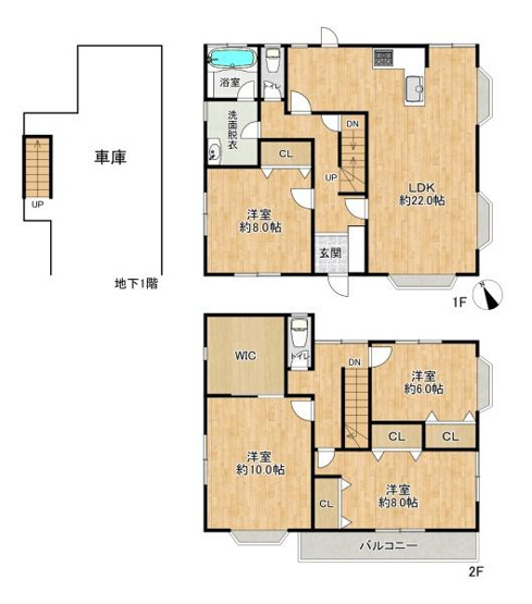 【間取り】 | 西区樫野台4丁目　中古戸建