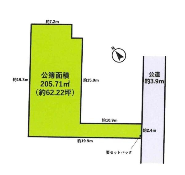 岡崎市西本郷町字和志山の売地の区画図