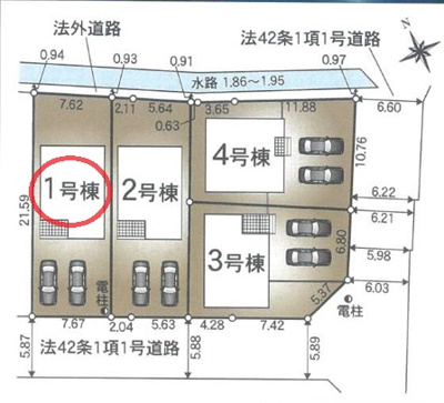 【区画図】 | クレイドルガーデン野洲市六条第１ | 区画図