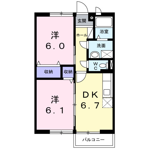 【間取り】 | オネストイズミヤＢ